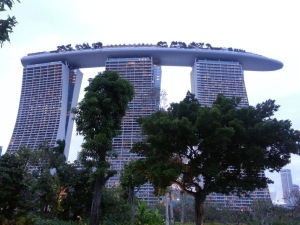 The Marina Bay Sands is a must see luxury hotel located on the bay.